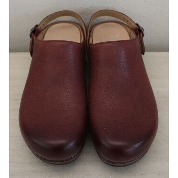 Dansko 9421-257800 Women's Sz 37 US 6.5-7 Ruby Berry Milled Burnished Mules - Picture 2 of 16